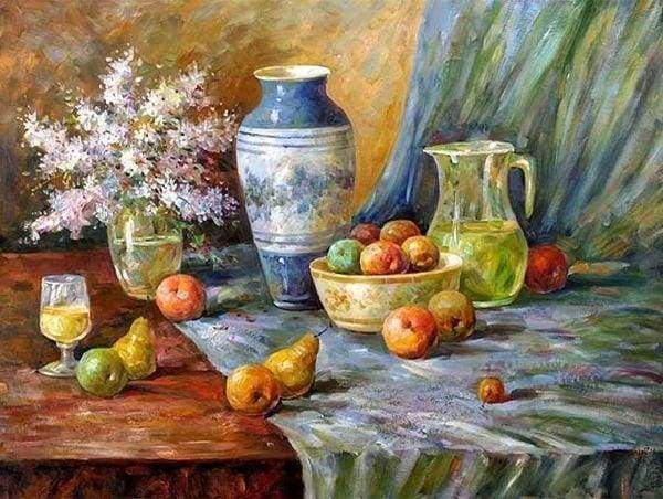 Diamond Painting, Obst auf dem Tisch