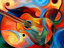 Laden Sie das Bild in den Galerie-Viewer, Diamond Painting, Gitarre abstrakt