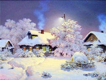 Laden Sie das Bild in den Galerie-Viewer, Diamond Painting, Häuser im Schnee