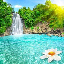 Laden Sie das Bild in den Galerie-Viewer, Diamond Painting, Lagune und Wasserfall