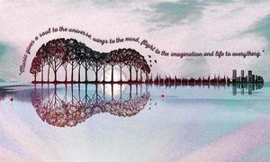 Diamond Painting, Landschaft Gitarre