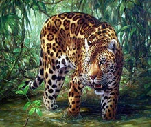 Laden Sie das Bild in den Galerie-Viewer, Diamond Painting, Leopard im Dschungel