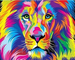 Diamond Painting, Löwe Pop Art