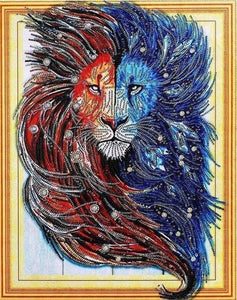Diamond Painting, Lion abstrakt