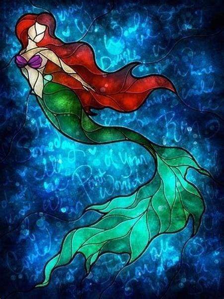 Diamond Painting, Meerjungfrau unter dem Wasser