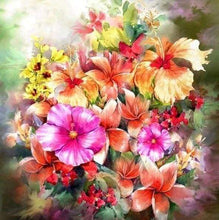 Laden Sie das Bild in den Galerie-Viewer, Diamond Painting, Mehrfarbige Blumen