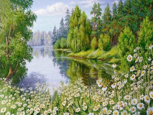 Diamond Painting, In der Nähe des Sees