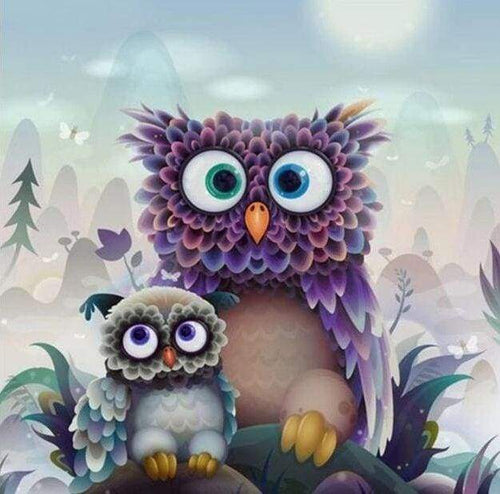 Diamond Painting, Eule und Baby