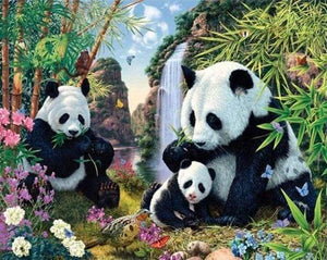 Diamond Painting, Pandafamilie