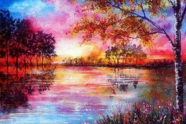 Diamond Painting, Ruhiger See
