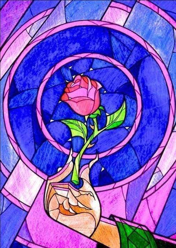 Diamond Painting, Rose Glasmalerei
