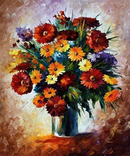 Diamond Painting, Hübsche und Bright Blumenstrauß