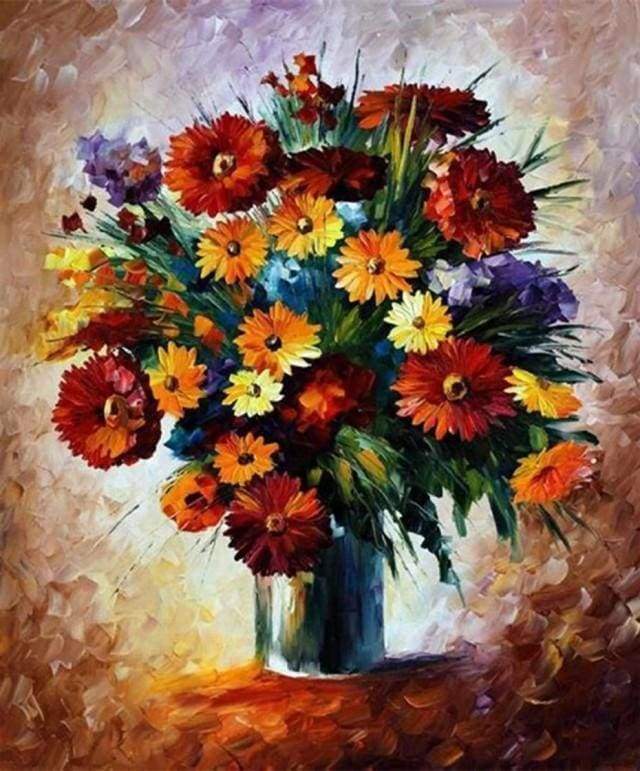 Diamond Painting, Hübsche und Bright Blumenstrauß