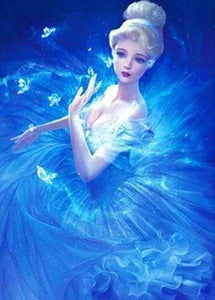 Diamond Painting, Prinzessin in Blau