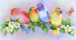 Diamond Painting, Kleine Sittiche