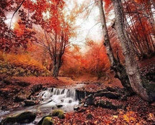 Laden Sie das Bild in den Galerie-Viewer, Diamond Painting, Kleiner Fluss im Wald