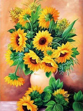 Laden Sie das Bild in den Galerie-Viewer, Diamond Painting, Sonnenblumen in Vase