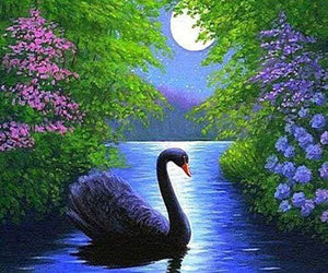 Diamond Painting, Schwan