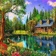 Laden Sie das Bild in den Galerie-Viewer, Diamond Painting, Haus am See