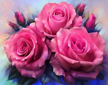 Laden Sie das Bild in den Galerie-Viewer, Diamond Painting, Drei blühende Rosen