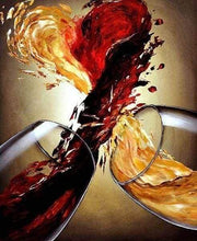 Laden Sie das Bild in den Galerie-Viewer, Diamond Painting, Rot- und Weißwein