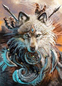 Diamond Painting, Wolf Krieger
