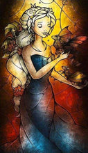 Laden Sie das Bild in den Galerie-Viewer, Diamond Painting, Frau Glasmalerei