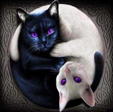 Laden Sie das Bild in den Galerie-Viewer, Diamond Painting, Yin und Yang Katzen