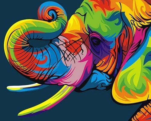 Malen nach Zahlen fŸr Erwachsene |ÊElefant Pop Art | Figured'Art