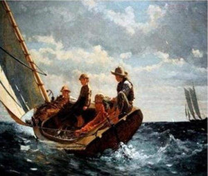 Malen nach Zahlen fŸr Erwachsene |ÊKinder auf einem Segelboot | Figured'Art