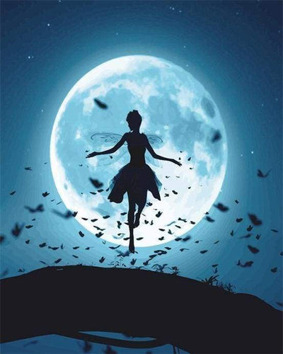 Malen nach Zahlen fŸr Erwachsene |ÊFee und Mond | Figured'Art