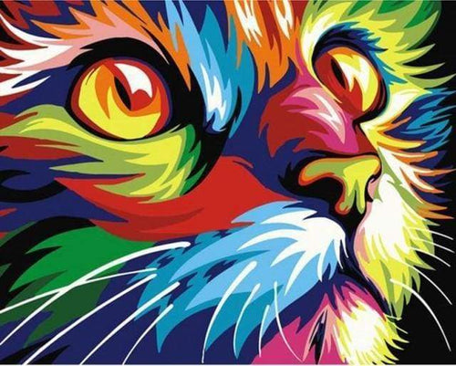 Malen nach Zahlen fŸr Erwachsene |ÊRaubkatze Pop Art | Figured'Art