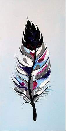 Malen Nach Zahlen Für Erwachsene – 'Weiße Feder & Blumenmädchen', 40,6 X 50,8 Cm