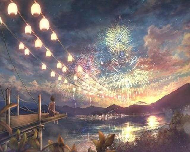 Malen nach Zahlen Erwachsene Feuerwerk Figured'Art