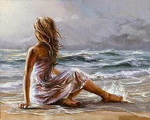 Laden Sie das Bild in den Galerie-Viewer, Malen nach Zahlen fŸr Erwachsene |ÊMädchen am Strand | Figured&#39;Art