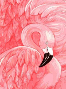 Malen nach Zahlen fŸr Erwachsene |ÊRosaroter Flamingo | Figured'Art