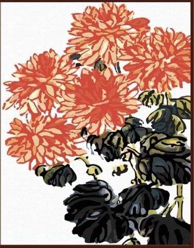 Malen nach Zahlen fŸr Erwachsene |ÊBlume mit Kontrast | Figured'Art