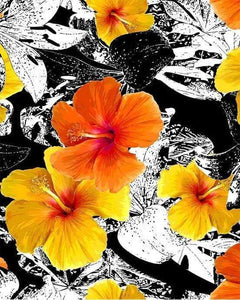 Malen nach Zahlen fŸr Erwachsene |ÊGelbe Hibiscus Blume | Figured'Art