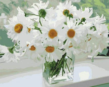 Laden Sie das Bild in den Galerie-Viewer, Malen nach Zahlen Erwachsene Weiße Blumen Figured&#39;Art