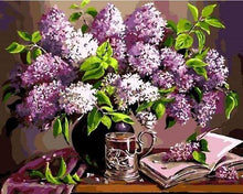 Laden Sie das Bild in den Galerie-Viewer, Malen nach Zahlen fŸr Erwachsene |ÊBlumen und Buch | Figured&#39;Art