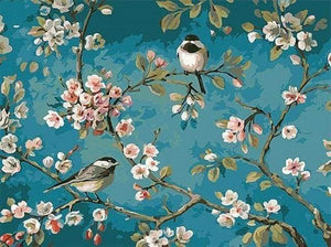 Malen nach Zahlen fŸr Erwachsene |ÊBlumen und Vögel 2 | Figured'Art