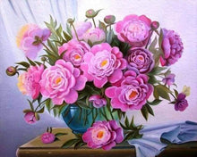 Laden Sie das Bild in den Galerie-Viewer, Malen nach Zahlen fŸr Erwachsene |ÊBlumen und blaue Vase | Figured&#39;Art