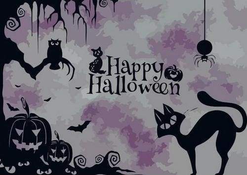 Malen nach Zahlen fŸr Erwachsene |ÊHalloween Illustration | Figured'Art