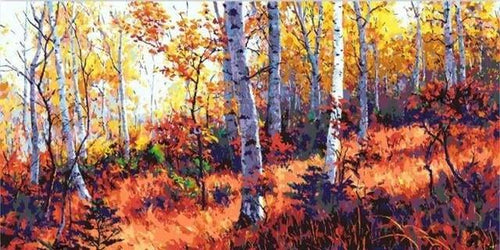 Malen nach Zahlen fŸr Erwachsene |ÊWald im Herbst | Figured'Art