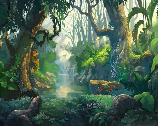 Malen nach Zahlen fŸr Erwachsene |ÊZauberwald | Figured'Art