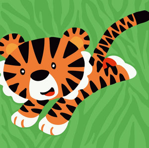 Malen nach Zahlen für Kinder | Fröhlicher Tiger | Figured'Art