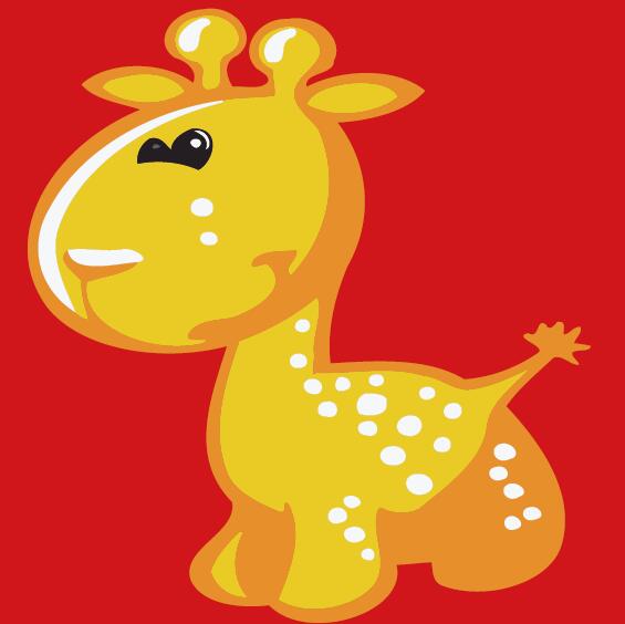 Malen nach Zahlen für Kinder | Gelbe Giraffe | Figured'Art