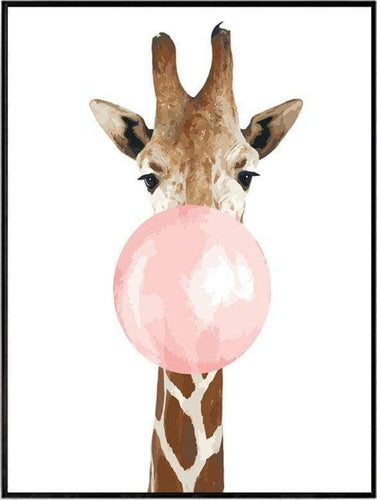 Malen nach Zahlen fŸr Erwachsene |ÊGiraffe und Kaugummi | Figured'Art