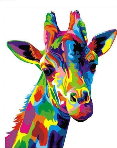 Malen nach Zahlen fŸr Erwachsene |ÊGiraffe Pop Art | Figured'Art