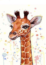 Laden Sie das Bild in den Galerie-Viewer, Malen nach Zahlen fŸr Erwachsene |ÊLächelnde Giraffe | Figured&#39;Art